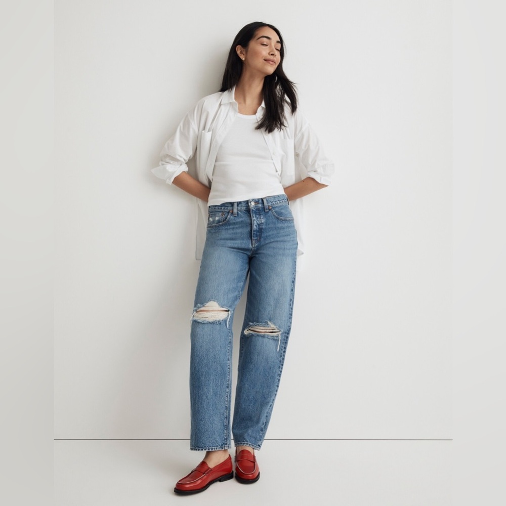 NWT Madewell Low Slung Straight Jeans, size 33